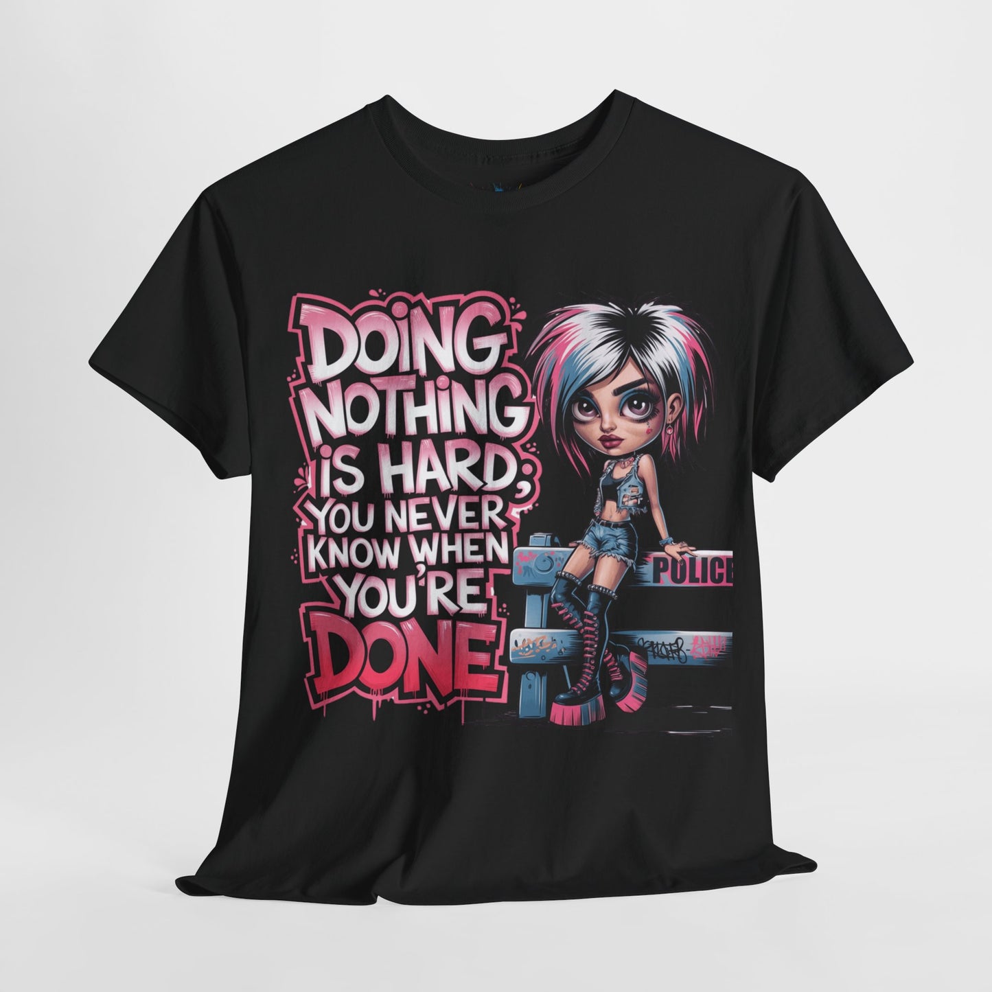 Mean Az Graphic Tee – hanging – Black Variant – Bold Slogan Shirt for Women who slay