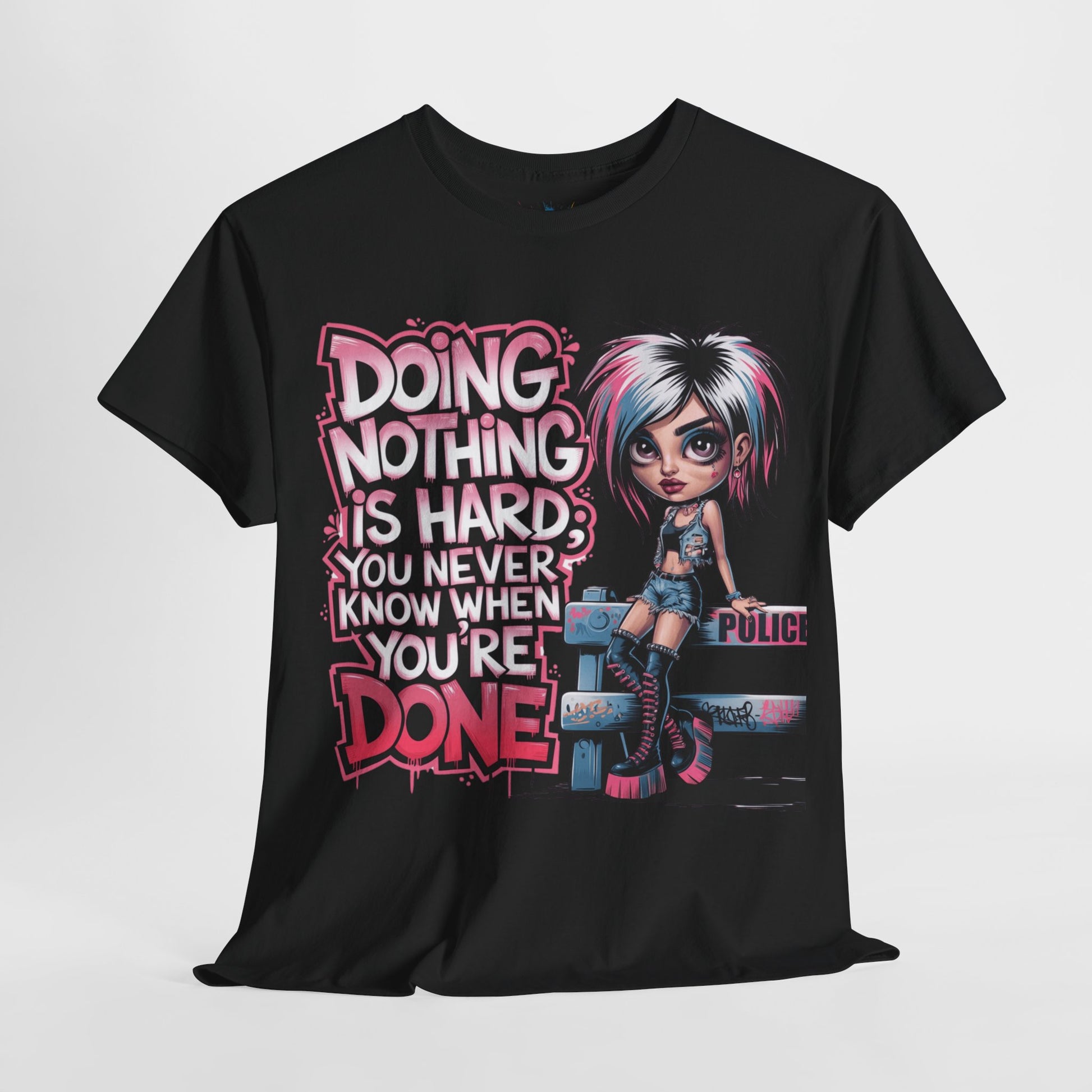 Mean Az Graphic Tee – hanging – Black Variant – Bold Slogan Shirt for Women who slay