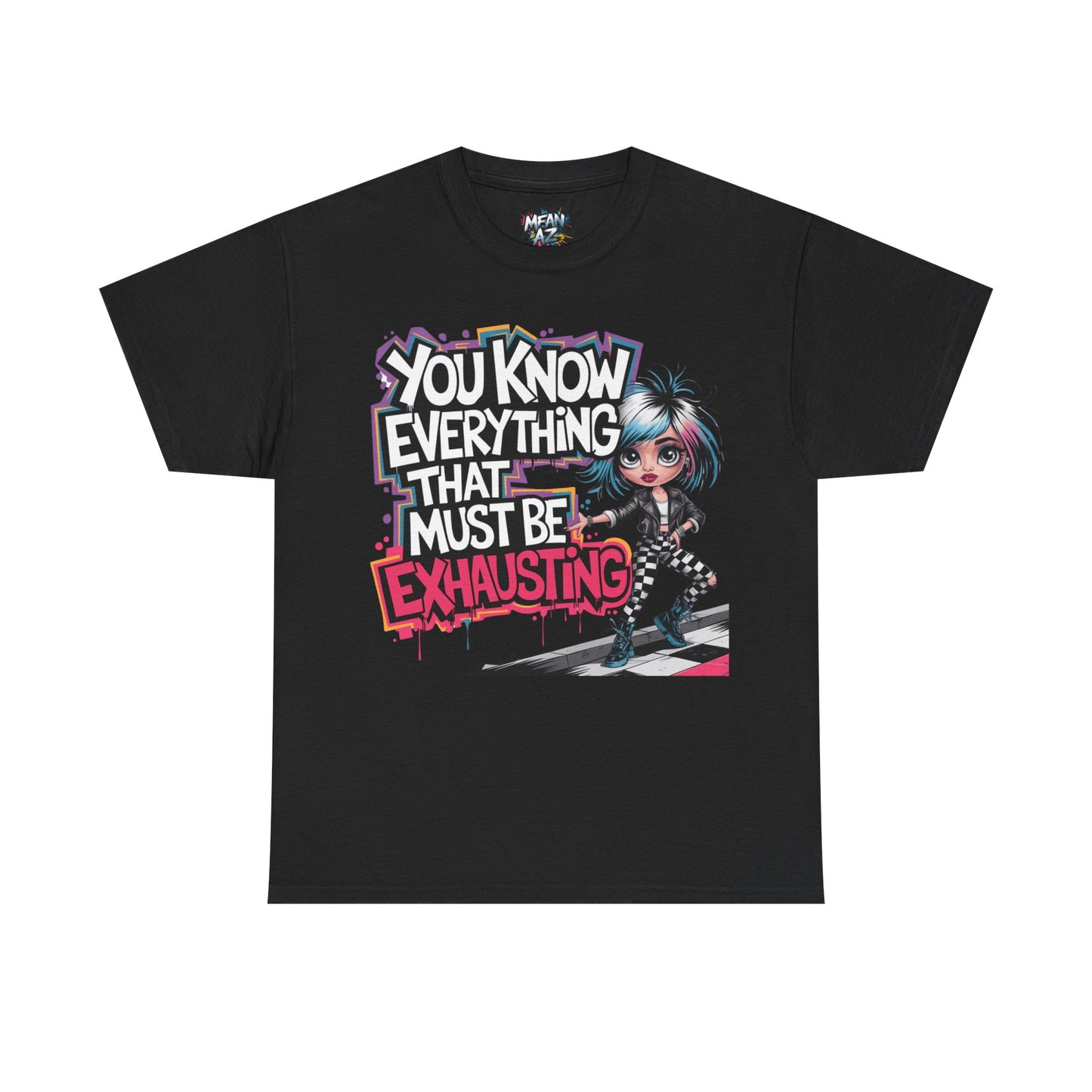 Mean Az Graphic Tee – Front View – Black Variant sarcastic empowerment in one bold look
