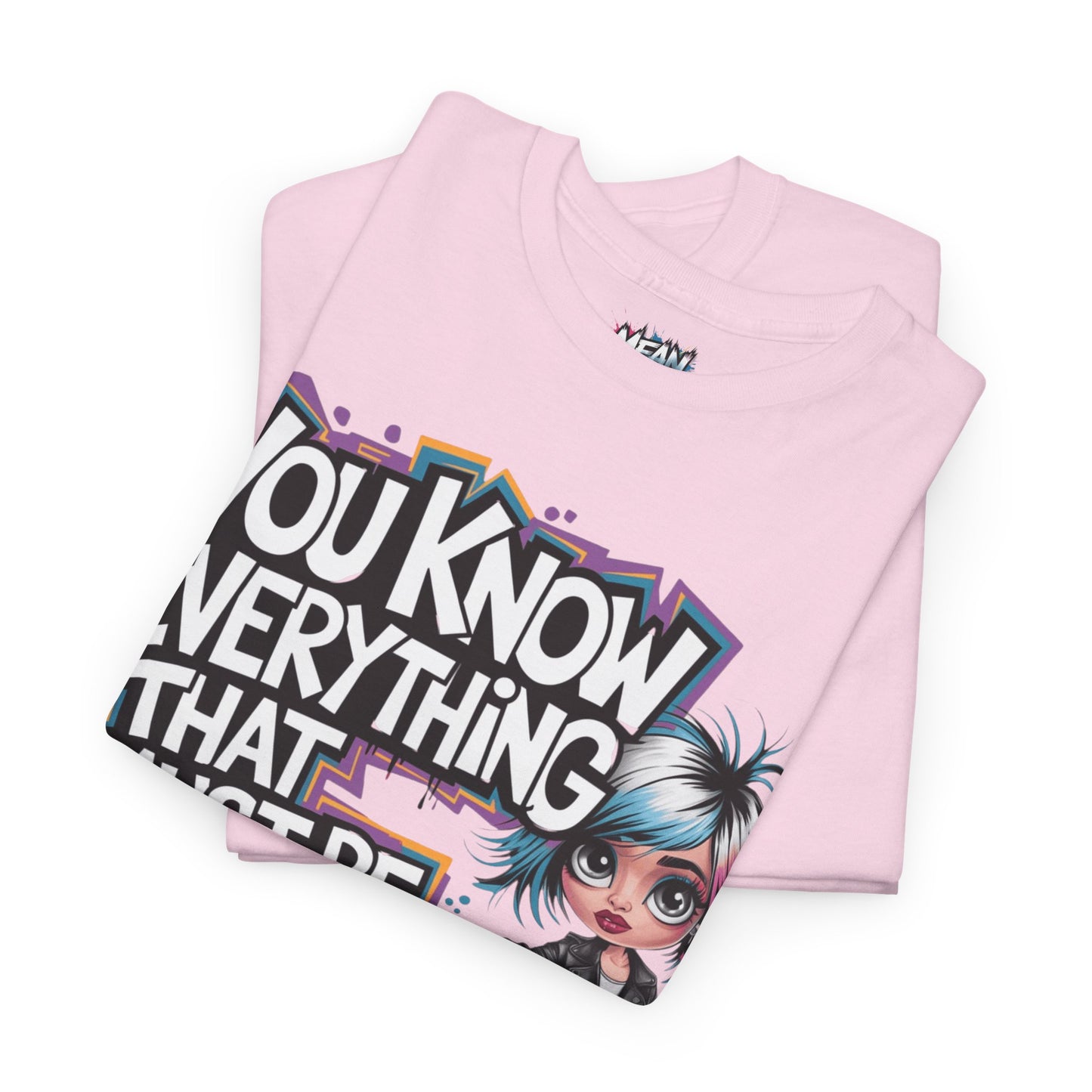 Mean Az Light Pink folded for edgy women’s fashion clean, empowering and ready to style