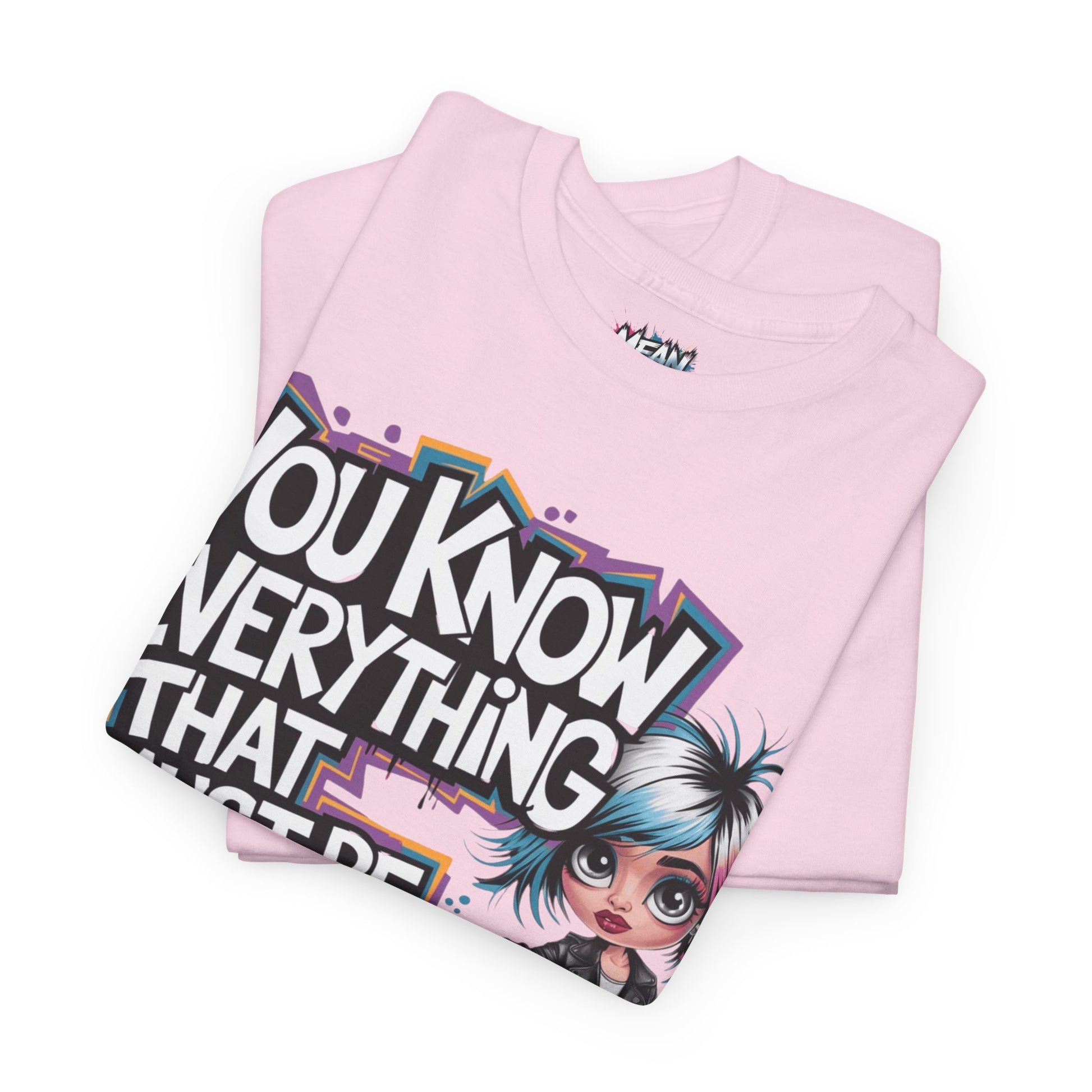 Mean Az Light Pink folded for edgy women’s fashion clean, empowering and ready to style